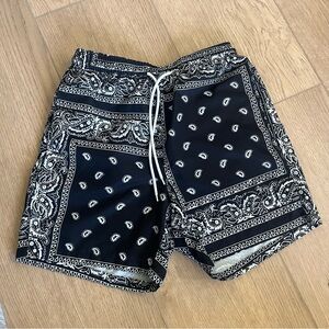 SHEIN Black and White Bandana Shorts Men’s Small